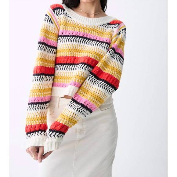 NEW DELUC ponte sweater in multi